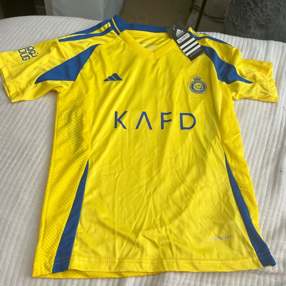 adidas Kids Yellow and Blue Shirt